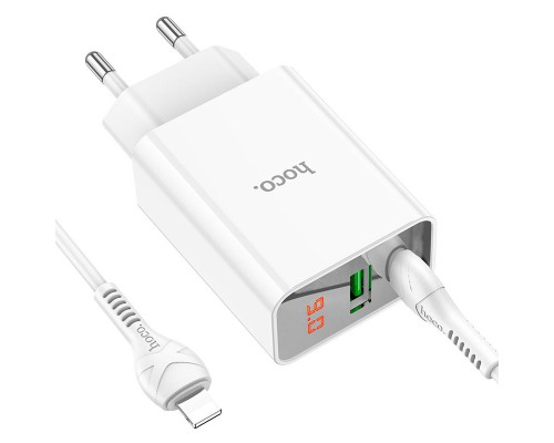 СЗУ HOCO C100A PD20W+QC3.0 + Type-C to Lightning (00000062854_1)