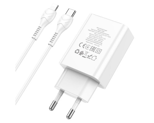 СЗУ HOCO C100A PD20W+QC3.0 + Type-C to Lightning (00000062854_1)