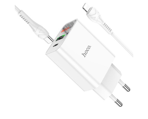 СЗУ HOCO C100A PD20W+QC3.0 + Type-C to Lightning (00000062854_1)