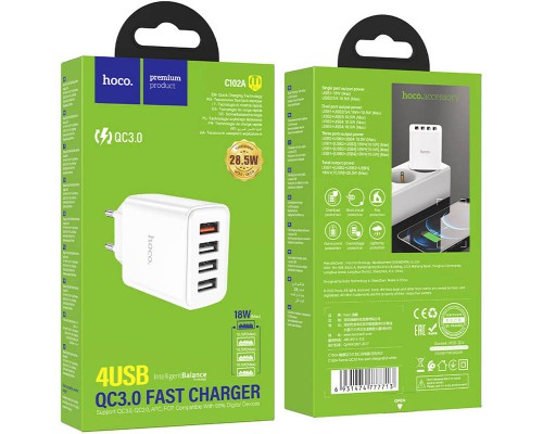 СЗУ Hoco C102A Fuerza QC3.0 (00000062857_1)
