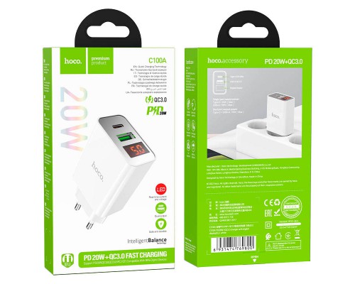 СЗУ HOCO C100A PD20W+QC3.0 (00000062858_1)