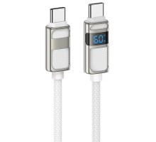 Дата кабель Hoco U137 Line with display Type-C to Type-C 60W (1.2m) (00000073872_2)