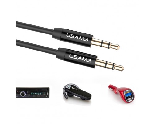 Аудио кабель Usams YP-01 Aux (1m) (00000036153_1)