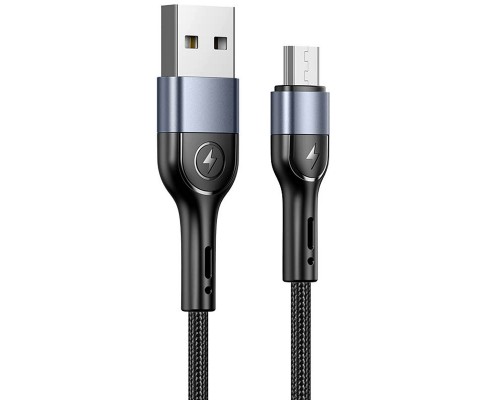 Дата кабель Usams US-SJ450 U55 Aluminum Alloy Braided USB to MicroUSB (1m) (00000062673_1)