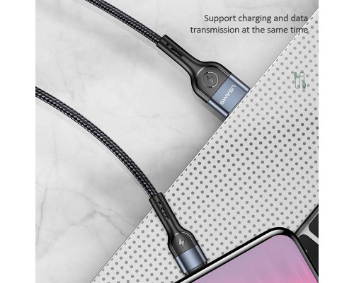 Дата кабель Usams US-SJ450 U55 Aluminum Alloy Braided USB to MicroUSB (1m) (00000062673_1)