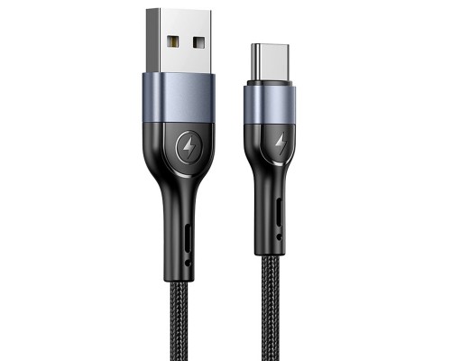 Дата кабель Usams US-SJ449 U55 Aluminum Alloy Braided USB to Type-C (1m) (00000062674_1)