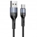 Дата кабель Usams US-SJ449 U55 Aluminum Alloy Braided USB to Type-C (1m) (00000062674_1)
