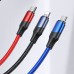 Дата кабель Usams US-SJ549 U71 USB + Type-C to Triple Head 3in1 (1.2m) (00000062676_1)
