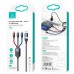 Дата кабель Usams US-SJ549 U71 USB + Type-C to Triple Head 3in1 (1.2m) (00000062676_1)