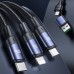 Дата кабель Usams US-SJ511 U71 All in One Aluminum Alloy USB + Type-C to Triple Head 3in1 100W(1.2m) (00000062677_1)