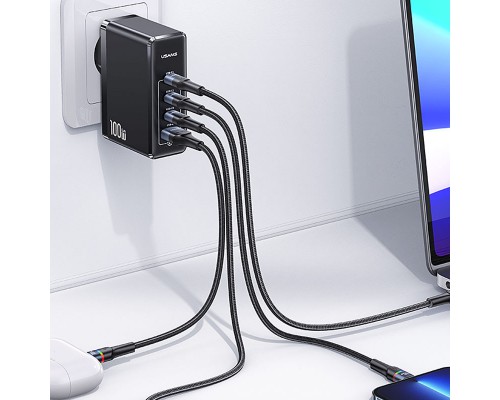 СЗУ Usams US-CC163 T50 100W 4 Ports ACCC GaN Fast Charger (00000062678_1)