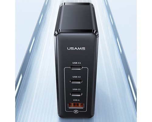 СЗУ Usams US-CC163 T50 100W 4 Ports ACCC GaN Fast Charger (00000062678_1)