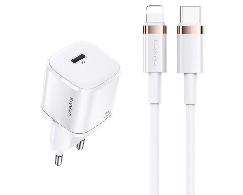 СЗУ Usams US-XFK T36 20W 1C Charger + US-SJ484 U63 20W PD (00000062680_2)