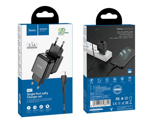 СЗУ HOCO N2 (1USB/2.1A) + USB - MicroUSB (00000049070_1)