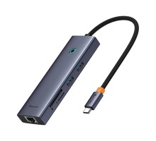 Переходник Baseus Hub UltraJoy 7-Port (Type-C to HDMI4K@60Hz+USB3.0*2+PD+SD/TF3.0+3.5mm) (B0005280) (00000074783_1)