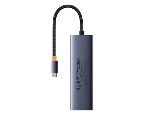 Переходник Baseus Hub UltraJoy 7-Port (Type-C to HDMI4K@60Hz+USB3.0*2+PD+SD/TF3.0+3.5mm) (B0005280) (00000074783_1)