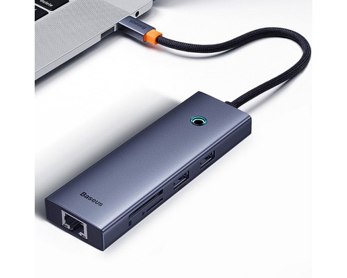 Переходник Baseus Hub UltraJoy 7-Port (Type-C to HDMI4K@60Hz+USB3.0*2+PD+SD/TF3.0+3.5mm) (B0005280) (00000074783_1)