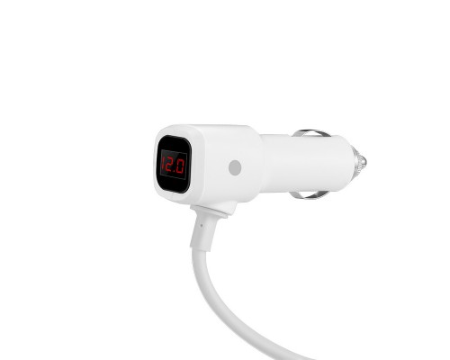 АЗУ с разветвителем прикуривателя Hoco Z13 (3 порта+2USB/2.1A+LCD) (00000041722_1)