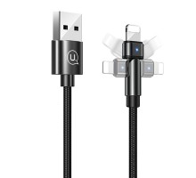 Дата кабель USAMS US-SJ476 U60 Rotatable USB to Lightning (1m) (00000042606_1)