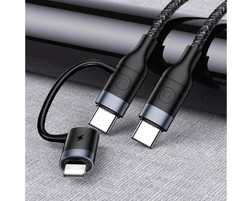 Дата кабель Usams US-SJ403 U31 60W Fast charging Type-C to Type-C / Lightning (1.2m) (00000036166_1)