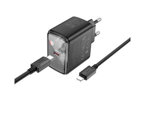 СЗУ Hoco CS41A Smart PD35W (1C) + Type-C to Lightning (00000071118_1)