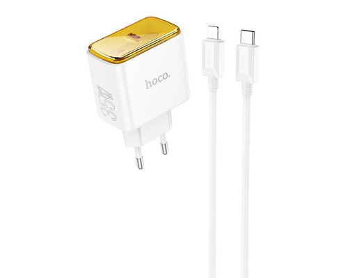 СЗУ Hoco CS41A Smart PD35W (1C) + Type-C to Lightning (00000071118_2)
