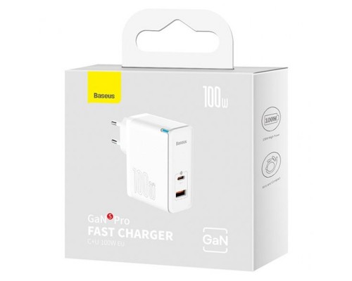СЗУ Baseus GaN5 Pro Type-C+USB 100W EU (CCGP09020) (00000059152_2)