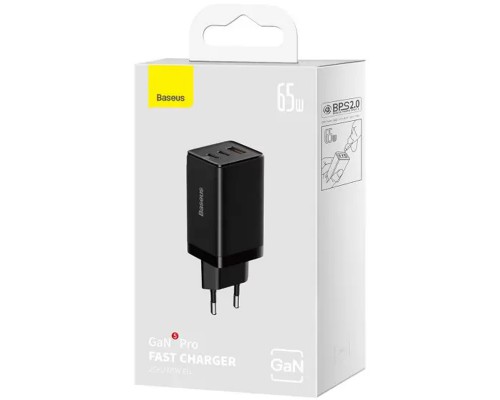 СЗУ Baseus GaN5 Pro 65W 2Type-C+USB 100W EU (CCGP12020) (00000063722_1)