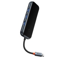 Переходник Baseus Hub AcmeJoy 4-Port Type-C (USB3.0*3+Type-C PD&Data*1) (WKJZ) (00000063727_1)