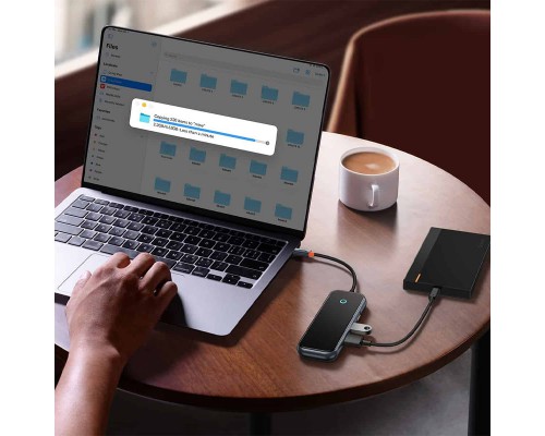 Переходник Baseus Hub AcmeJoy 5-Port Type-C (HDMI*1+USB3.0*2+USB2.0*1+Type-C PD&Data*1) (WKJZ) (00000063728_1)