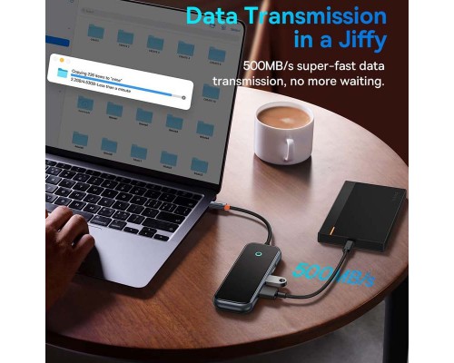 Переходник Baseus Hub AcmeJoy 7-Port Type-C (HDMI*1+USB3.0*2+USB2.0*1+Type-C PD&Data*1+SD/TF) (WKJZ) (00000063729_1)