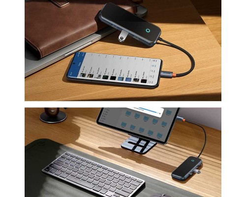 Переходник Baseus Hub AcmeJoy 7-Port Type-C (HDMI*1+USB3.0*2+USB2.0*1+Type-C PD&Data*1+SD/TF) (WKJZ) (00000063729_1)
