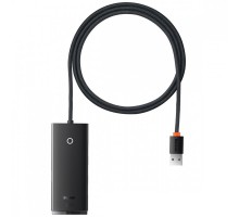 Переходник HUB Baseus Lite Series 4in1 (USB-A to 4xUSB 3.0) 1m (WKQX03) (00000063731_1)