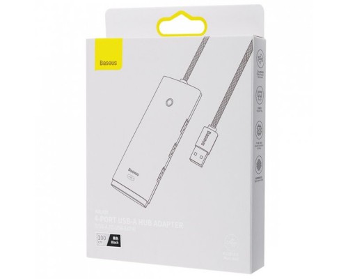 Переходник HUB Baseus Lite Series 4in1 (USB-A to 4xUSB 3.0) 1m (WKQX03) (00000063731_1)