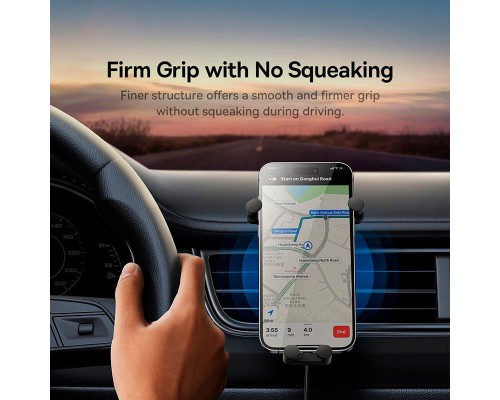 Автодержатель с БЗУ Baseus Stable Gravitational Car Mount Pro 15W (Air Outlet Version) (SUWX03) (00000066878_1)