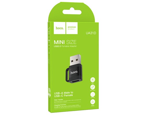 Переходник Hoco UA31D OTG USB male to Type-C female USB2.0 (00000073871_1)