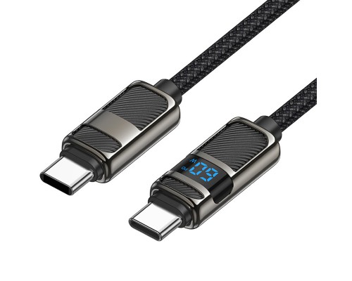 Дата кабель Hoco U137 Line with display Type-C to Type-C 60W (1.2m) (00000073872_1)