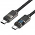 Дата кабель Hoco U137 Line with display Type-C to Type-C 60W (1.2m) (00000073872_1)