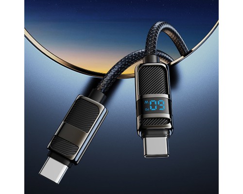 Дата кабель Hoco U137 Line with display Type-C to Type-C 60W (1.2m) (00000073872_1)