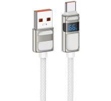 Дата кабель Hoco U137 Line with display USB to Type-C 5A/66W (1.2m) (00000073870_2)