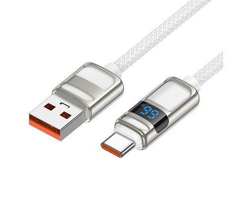 Дата кабель Hoco U137 Line with display USB to Type-C 5A/66W (1.2m) (00000073870_2)