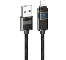 Дата кабель Hoco U137 Line with display USB to Lightning 2.4A/12W (1.2m) (00000073873_1)