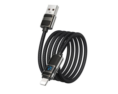 Дата кабель Hoco U137 Line with display USB to Lightning 2.4A/12W (1.2m) (00000073873_1)
