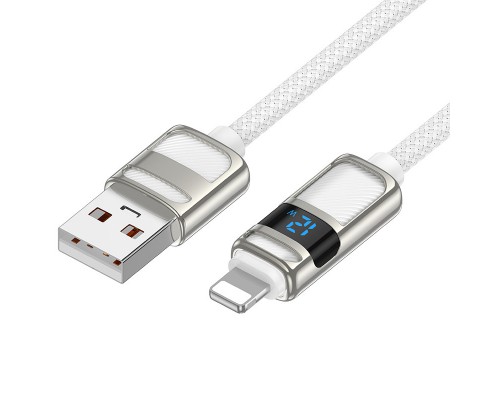 Дата кабель Hoco U137 Line with display USB to Lightning 2.4A/12W (1.2m) (00000073873_2)