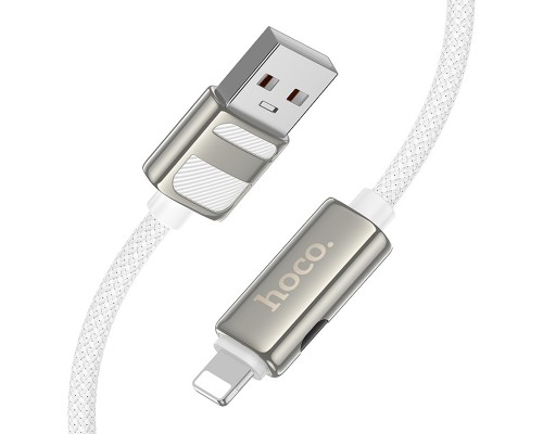 Дата кабель Hoco U137 Line with display USB to Lightning 2.4A/12W (1.2m) (00000073873_2)