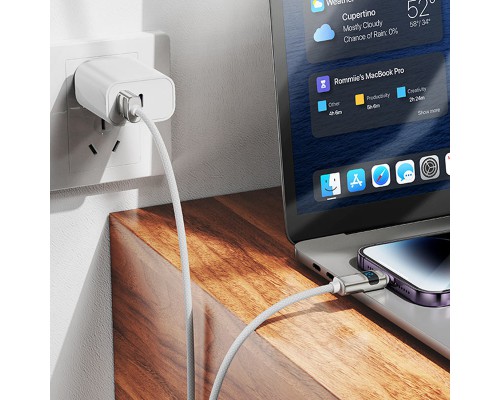 Дата кабель Hoco U137 Line with display USB to Lightning 2.4A/12W (1.2m) (00000073873_2)