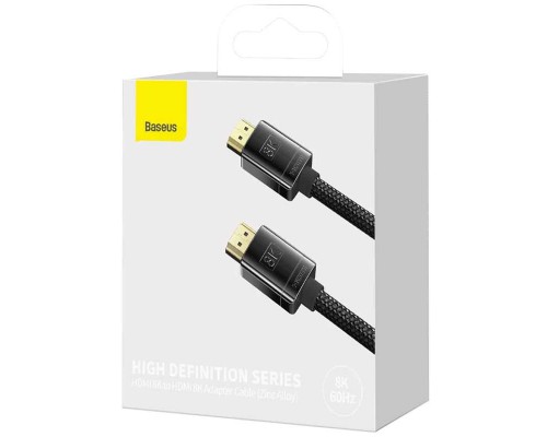 Дата кабель Baseus HDMI High Definition Series 8KHDMI To 8KHDMI (Zinc alloy) (1m) (WKGQ000001)) (00000066282_1)