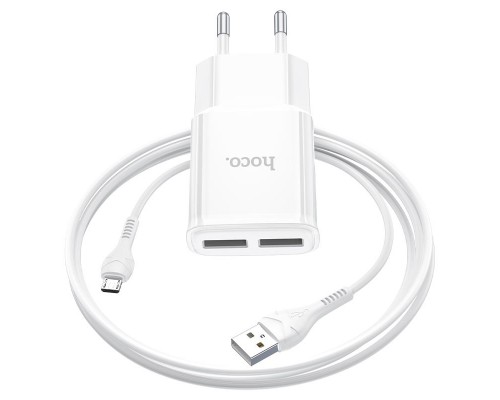 СЗУ HOCO C88A (2USB/2.4A) + MicroUSB (00000055845_1)