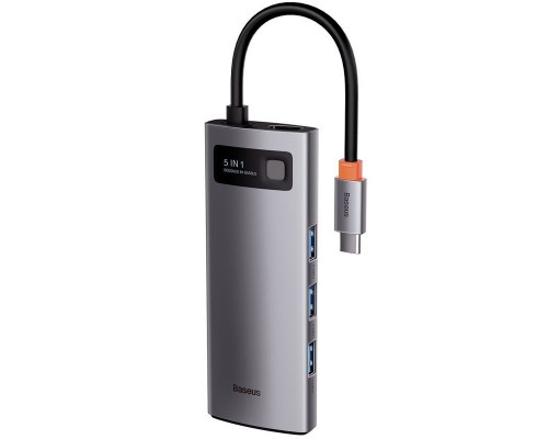Переходник HUB Baseus Metal Gleam Series 5-in-1 Type-C (CAHUB-CX) (00000062777_1)