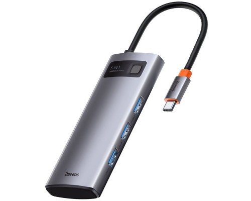 Переходник HUB Baseus Metal Gleam Series 5-in-1 Type-C (CAHUB-CX) (00000062777_1)